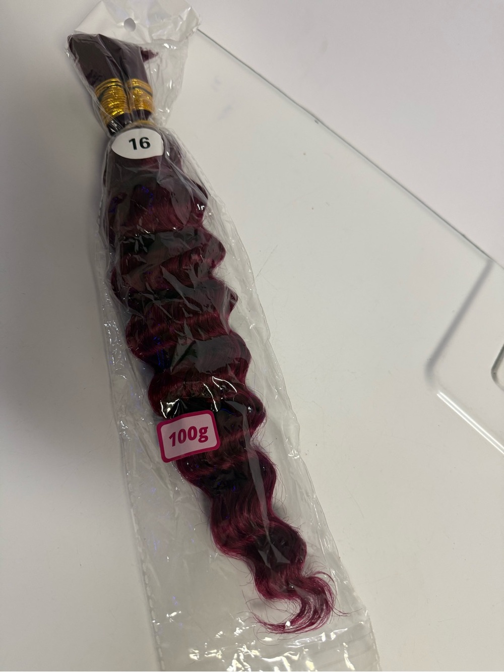 Deep Burgundy Curly Hair Extension - Women Hair 16”